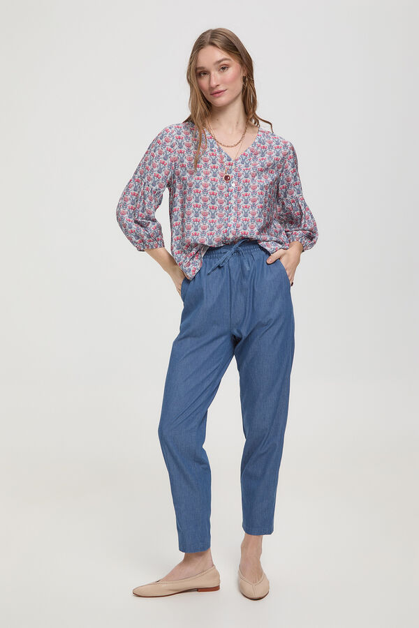 Milano Cal&ccedil;as suaves Azul indigo