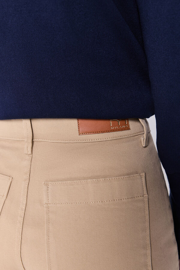 Milano Pantalón culotte tiro alto Beige/Claro