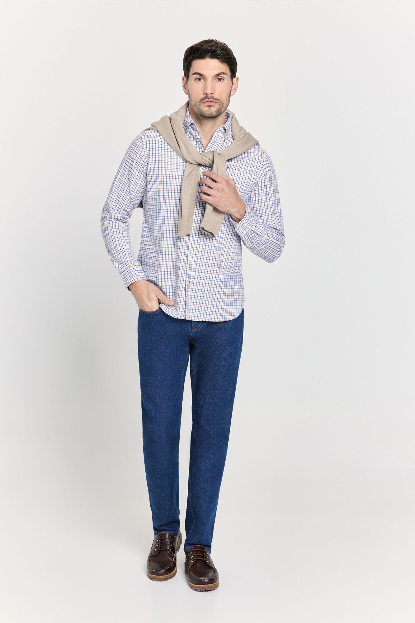 Pedro del Hierro Camisa cuadros relaxed fit