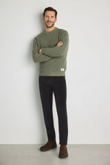 Springfield Jersey cuello caja Kaki Oscuro