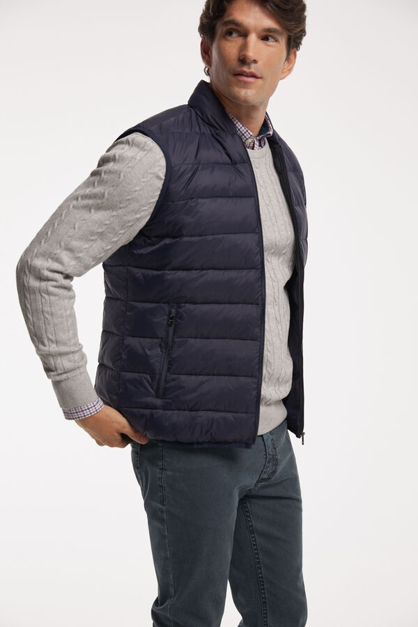 Fifty Outlet Chaleco cuello "bomber" Navy