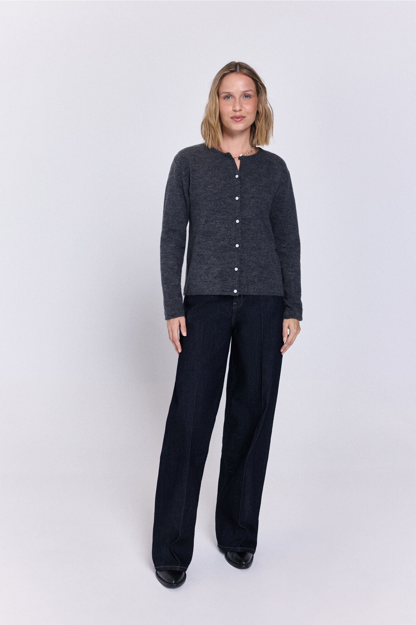 Milano Cardigan de punto cierre botones