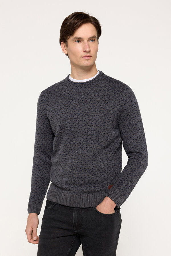 Milano Camisola jacquard Cinza medio