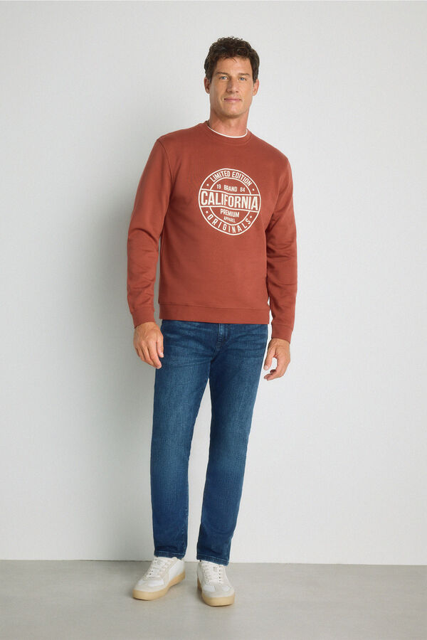 Milano Sweatshirt gola redonda com logo Laranja