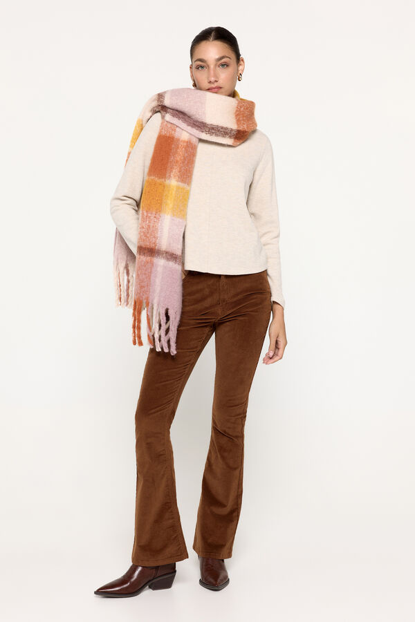 Milano Su&eacute;ter de manga comprida com toque suave e qualidade Areia