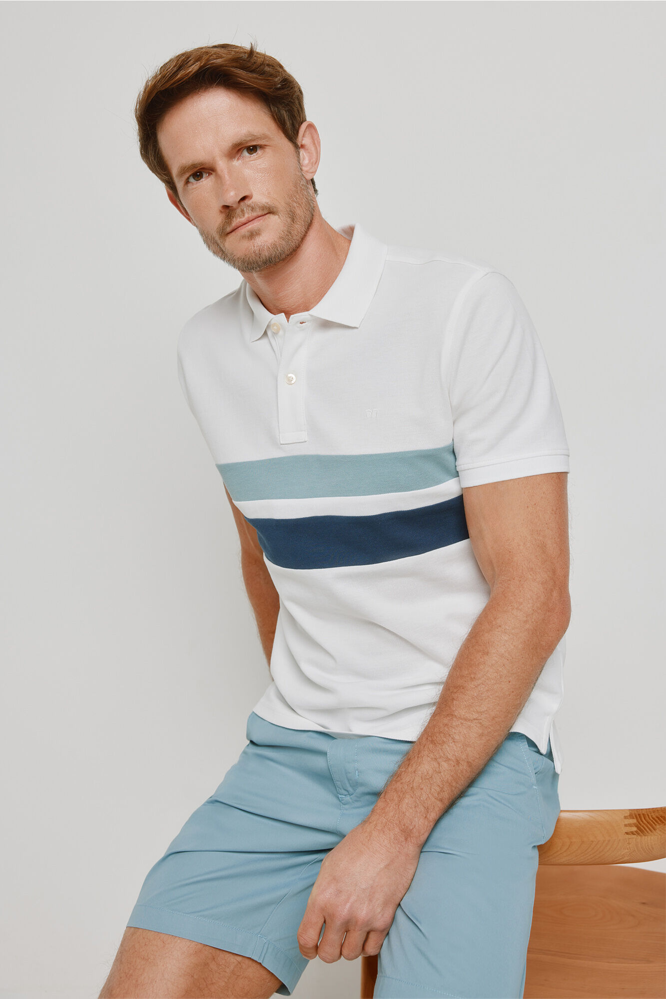 Milano Polo rayas manga corta