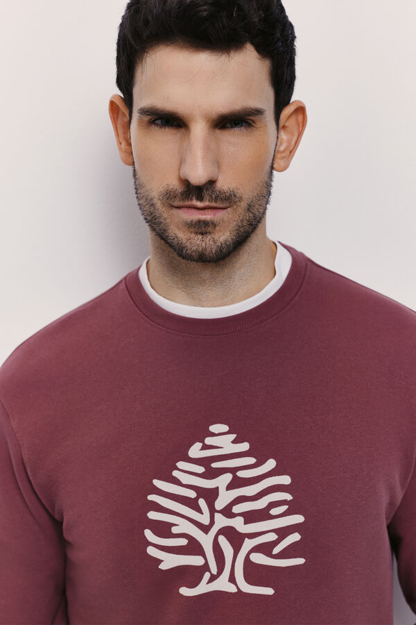 Springfield Sudadera cuello redondo con logo Vino