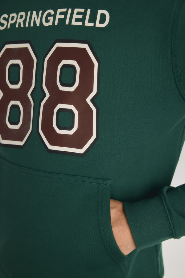 Springfield Sweatshirt gola redonda com logo Verde