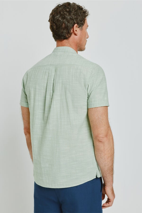 Milano Camisa gola mao manga curta Verde