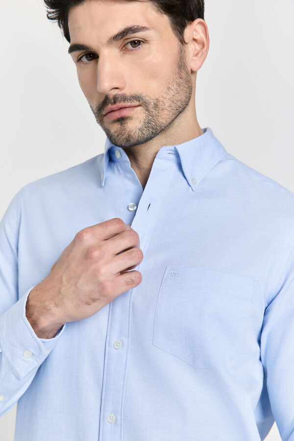 Pedro del Hierro Camisa twill relaxed fit Azul Claro