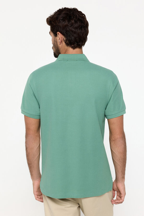 Fifty Outlet Polo piqué cortado y cosido PdH Verde