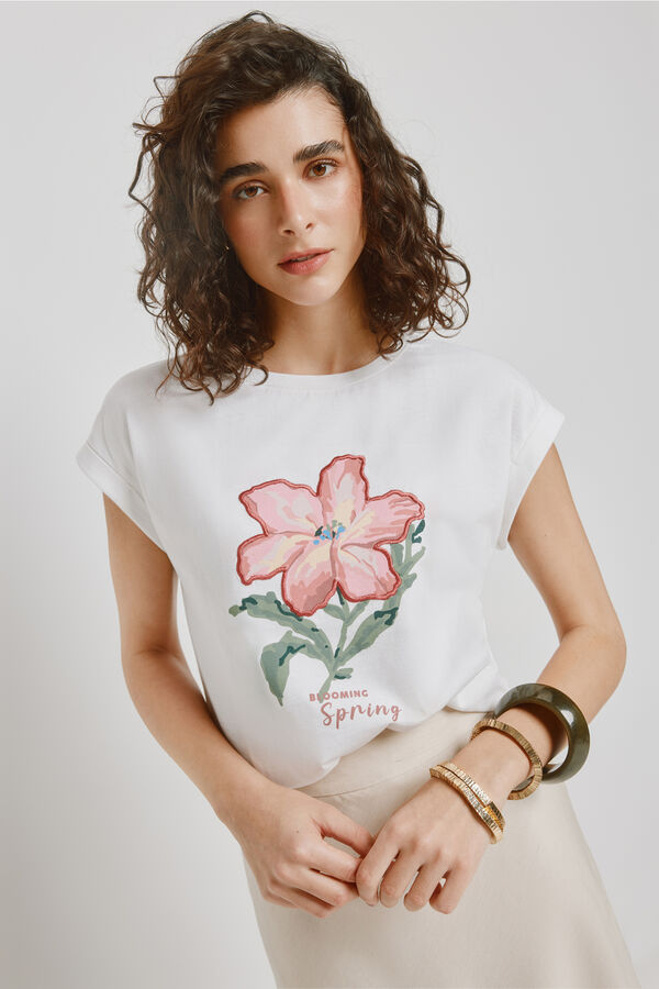 Milano T-shirt estampada de manga curta Branco