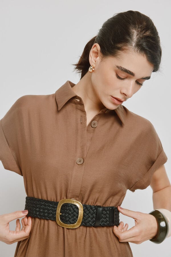 Milano Cinto entran&ccedil;ado Camel