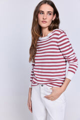 Milano Camisola riscas gola redonda Estampado verde