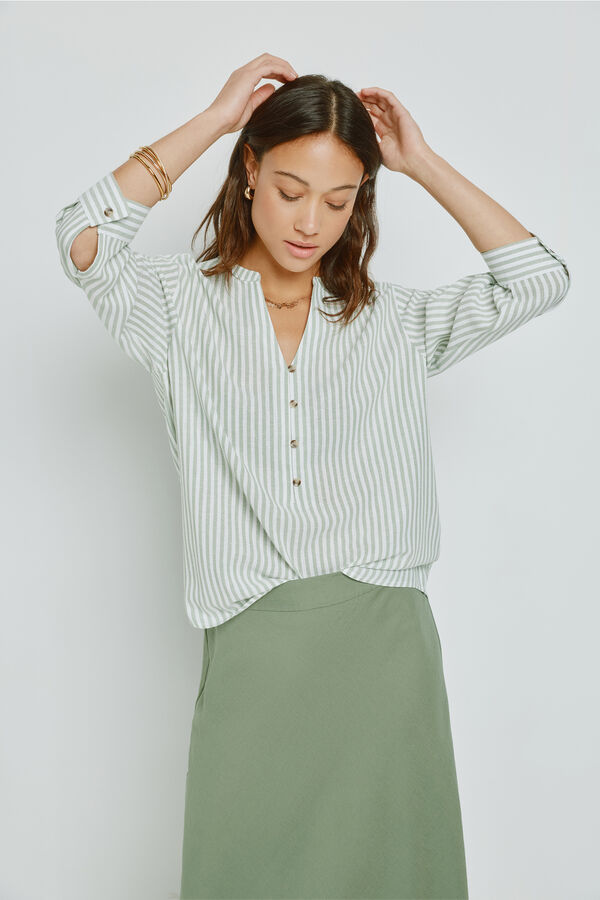 Milano Blusa rayas Verde