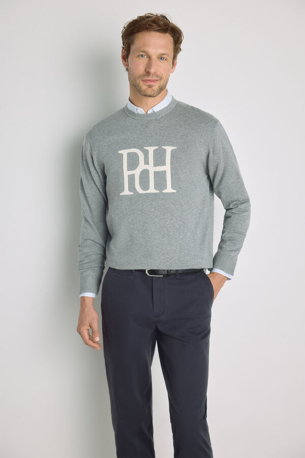 Pedro del Hierro Jersey cuello caja Gris Claro