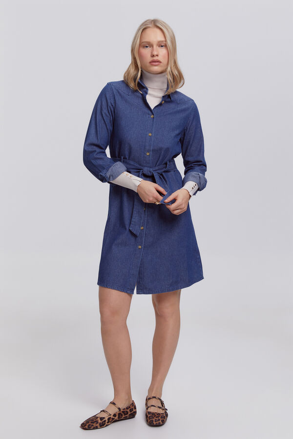 Milano Vestido denim. Navy