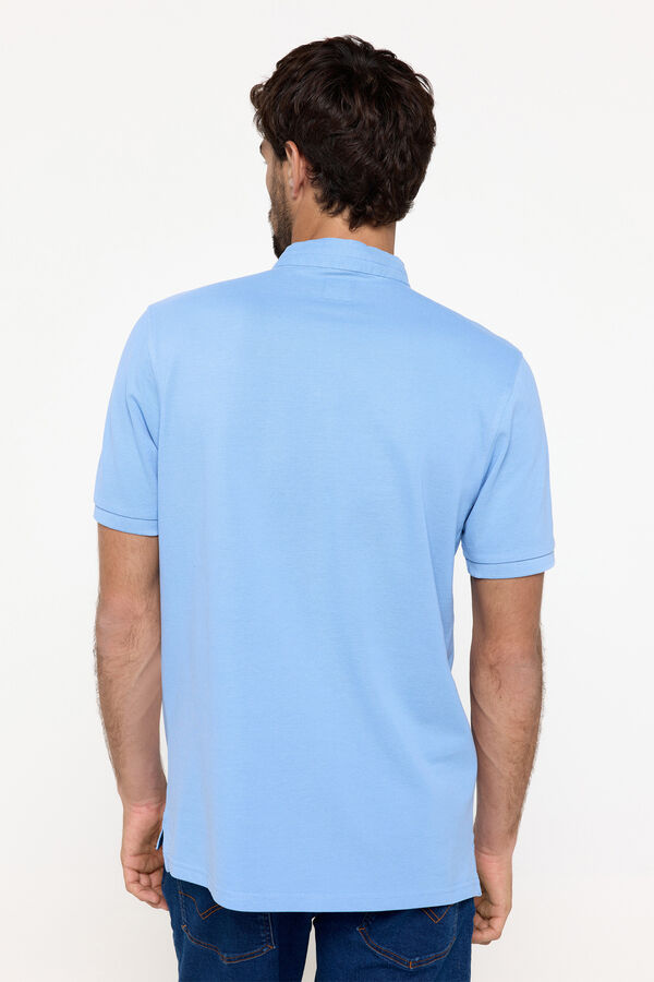 Fifty Outlet Polo piqué gola mao Azul claro