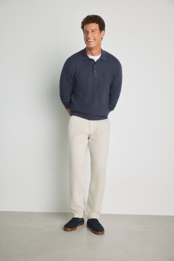 Milano Camisola gola polo Marinho