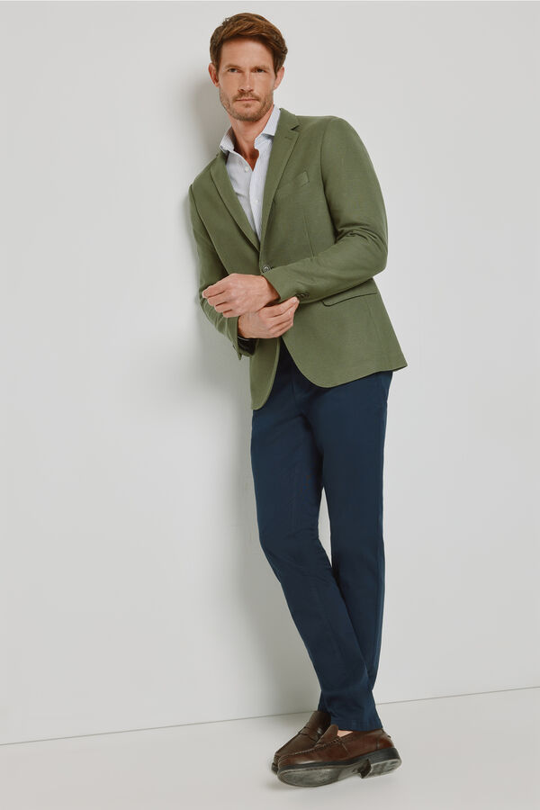 Milano Blazer de malha com estrutura C&aacute;qui