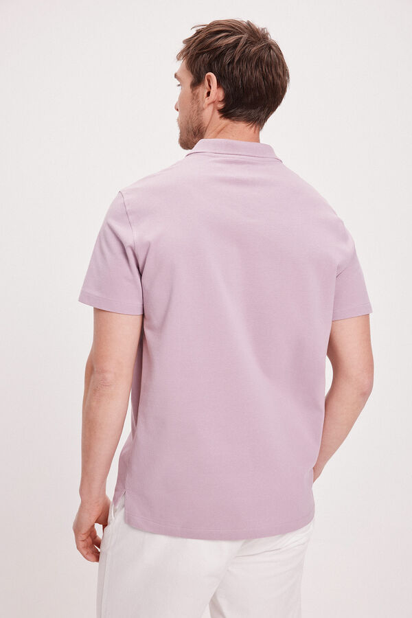 Milano Polo de gola aberta P&uacute;rpura