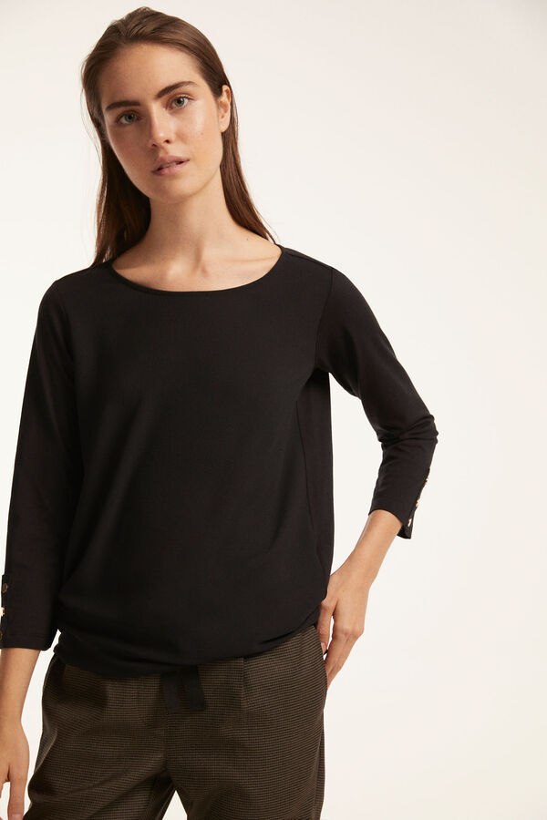 Fifty Outlet BLUSA COMBINADA Negro