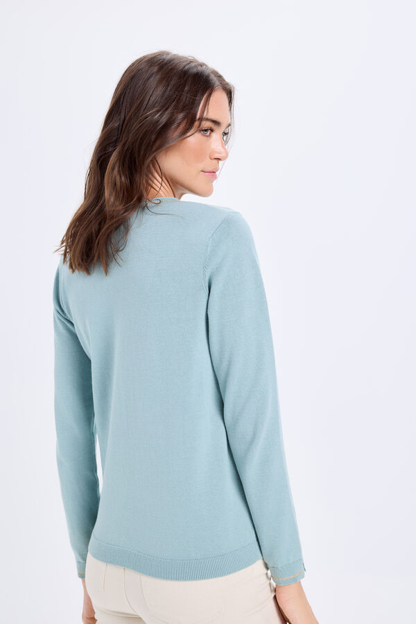 Milano Jersey algodón detalle lurex Verde