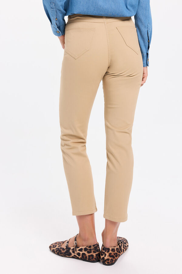 Milano Pantalón slim color Beige/Camel