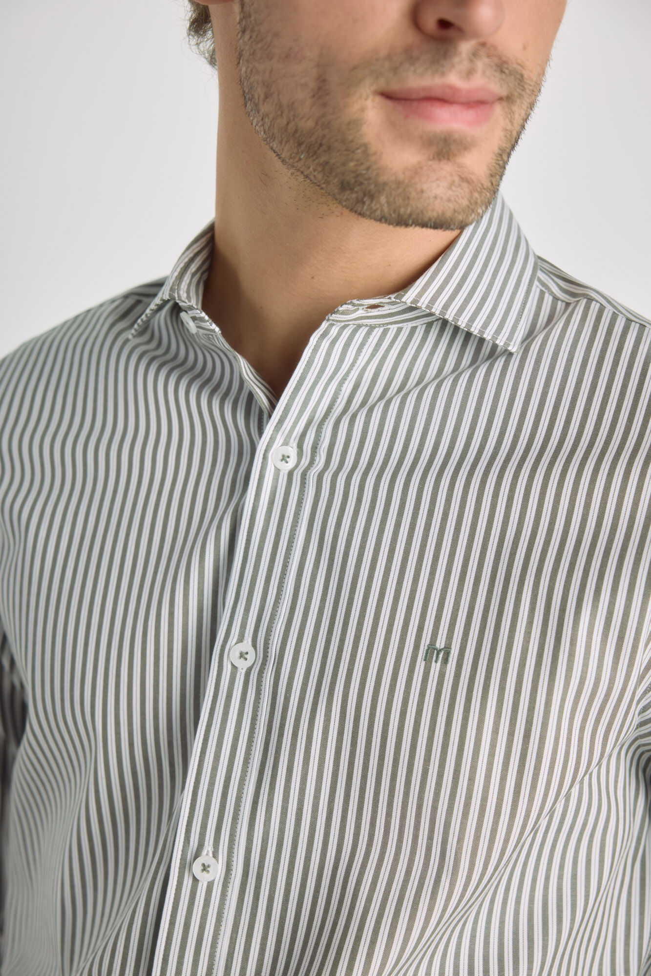 Milano Camisa de riscas de manga comprida