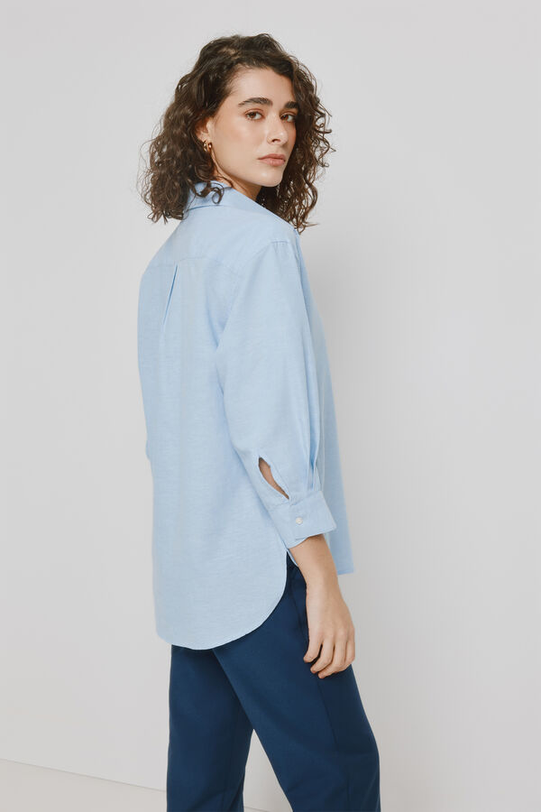 Milano Camisa gola camiseira Azul