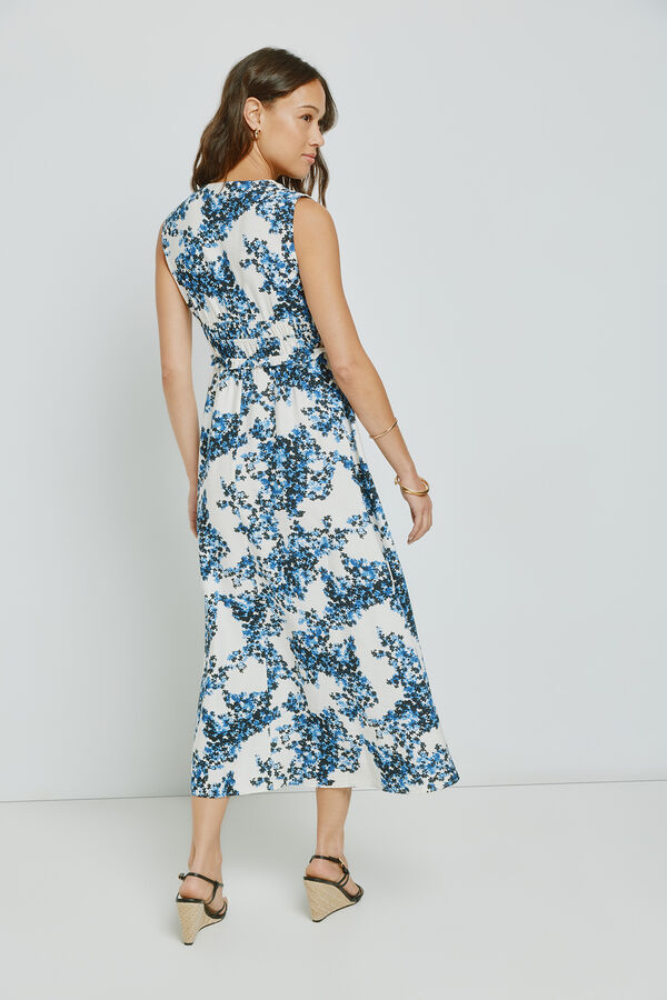 Milano Vestido escote pico natural