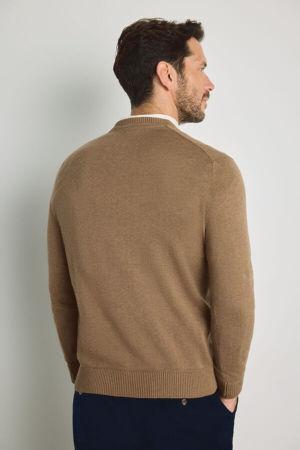 Milano Camisola gola caixa Camel