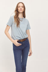 Milano T-shirt estampada com efeito lavado Azul