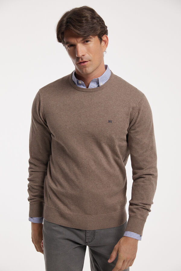 Fifty Outlet Jersey cuello caja Camel