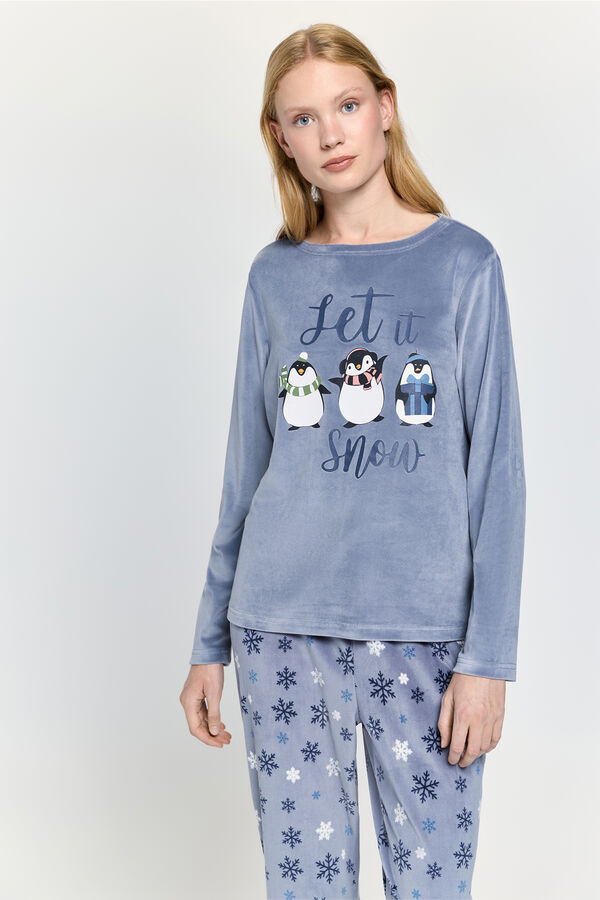 Milano Pijama Pingu Cinza medio