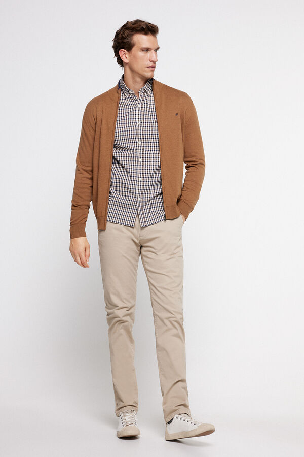 Fifty Outlet Cardigan PDH con cremallera beige