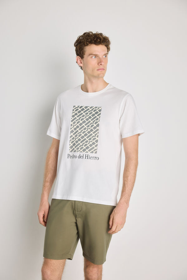 Pedro del Hierro T-shirt de manga curta estampada Branco
