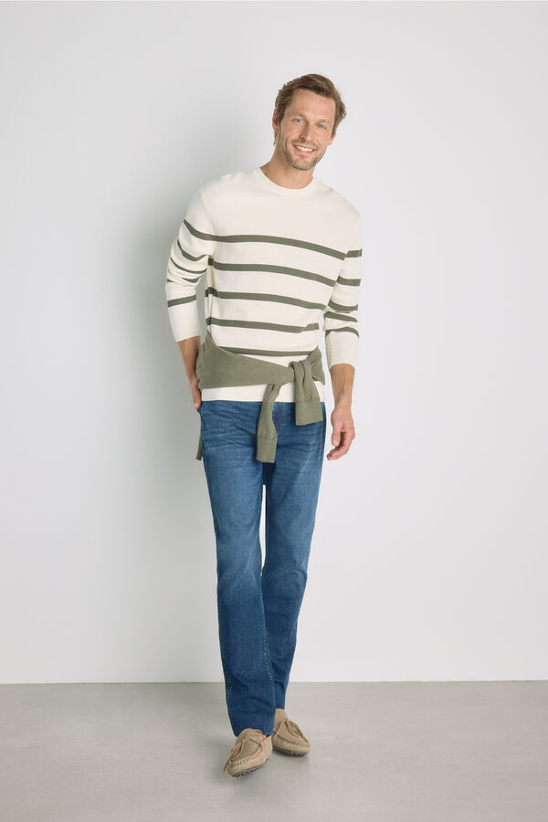 Milano Jersey cuello caja Beige
