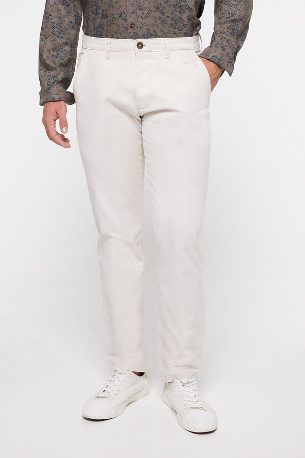 Fifty Outlet Pantalón Chino Confort Bege