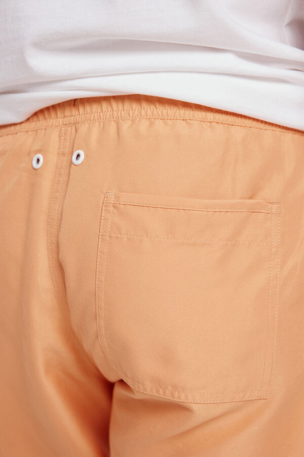 Milano Maiô liso com fita Milano lateral Laranja