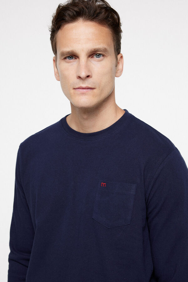 milano Pijama Algod&oacute;n Cuadros. Navy