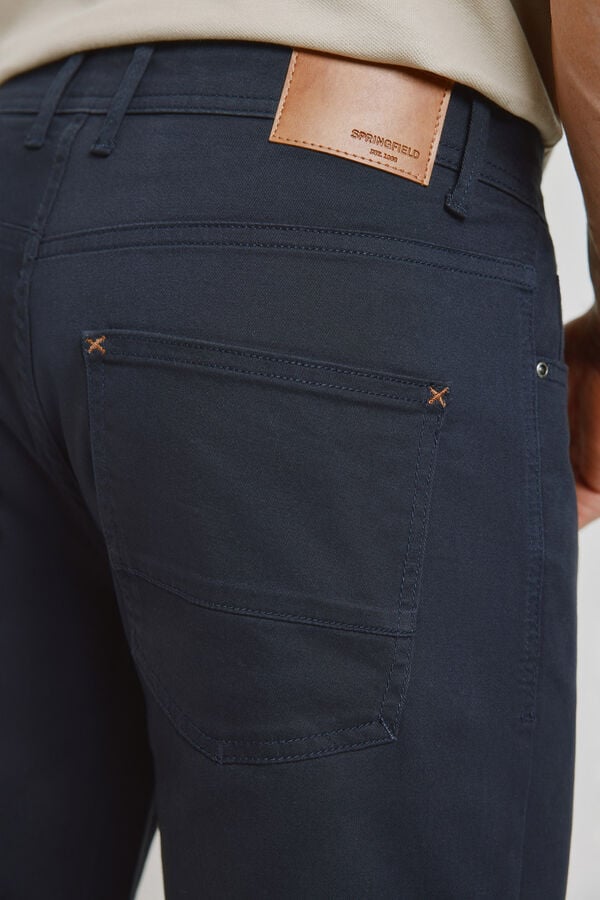 Springfield Bermuda cinco bolsos Marinho