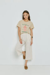 Milano T-shirt estampada de manga curta Bege