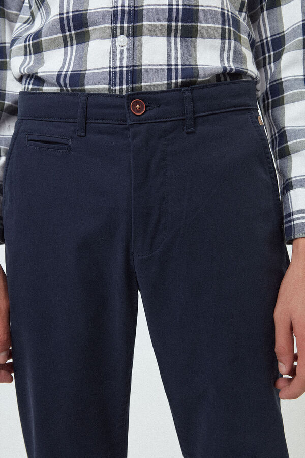 Fifty Outlet Pantalón Chino PdH Navy