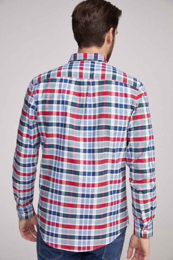 Fifty Outlet Camisa oxford cuadros Azul