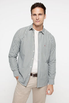 Fifty Outlet Camisa Popelín Cuadros green