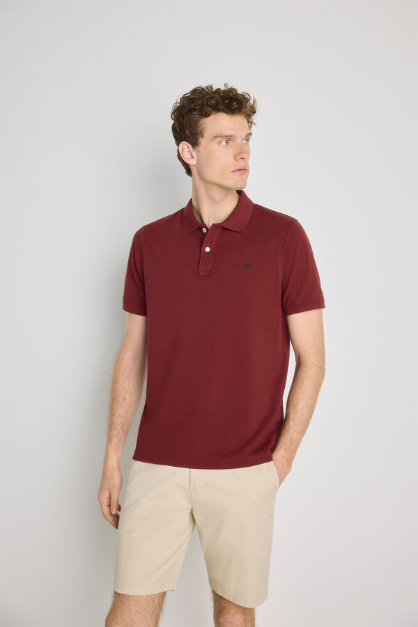 Pedro del Hierro Polo de manga curta Bordeaux