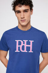 Fifty Outlet Camiseta logo PDH estampada Azul