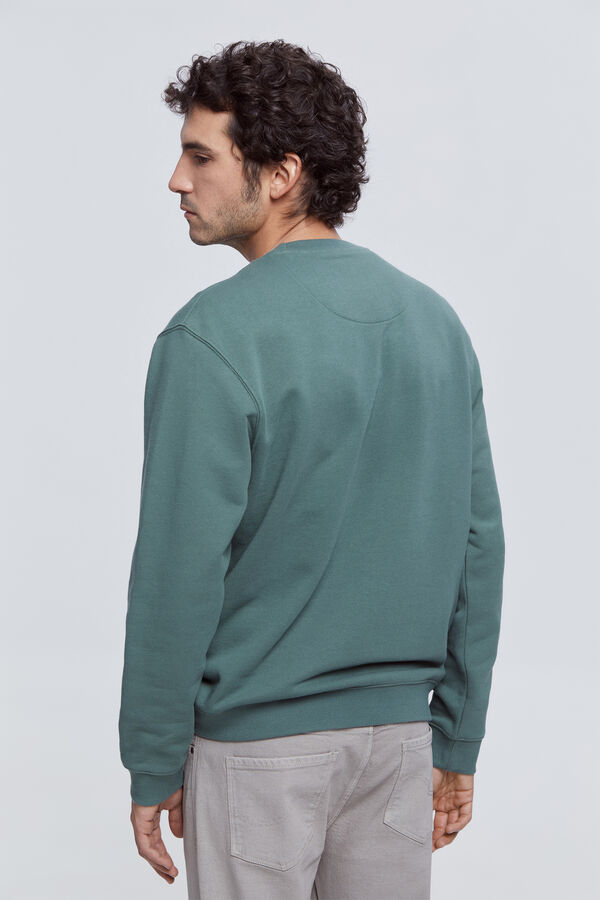 Milano Sweatshirt Algod&atilde;o estampada C&aacute;qui m&eacute;dio