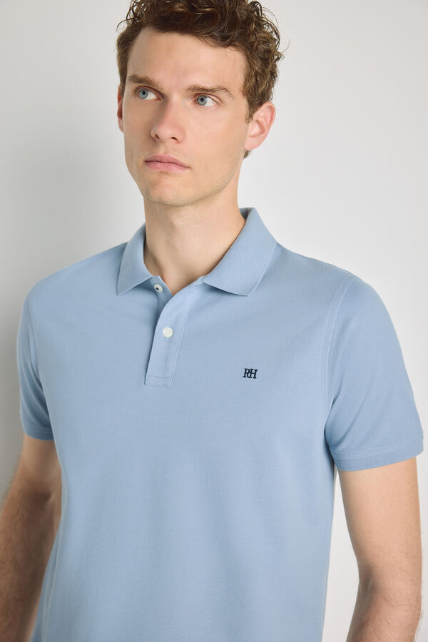 Pedro del Hierro Polo de manga curta Azul indigo